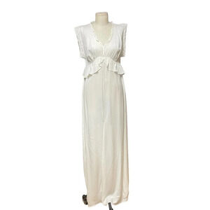 ByTimo White Short Sleeve Ruffle Peplum Maxi Dress Size‎ Medium
